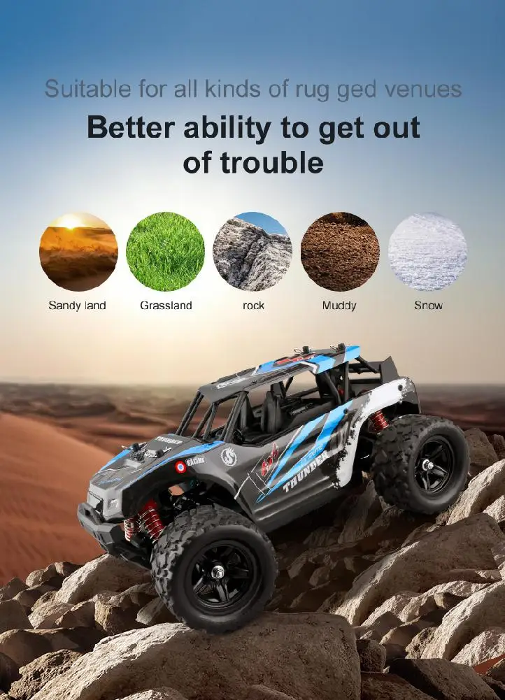 LeadingStar 40+ MPH 1/18 Масштаб RC Автомобиль 2,4G 4WD высокая скорость Быстрый пульт дистанционного управления Большой трек