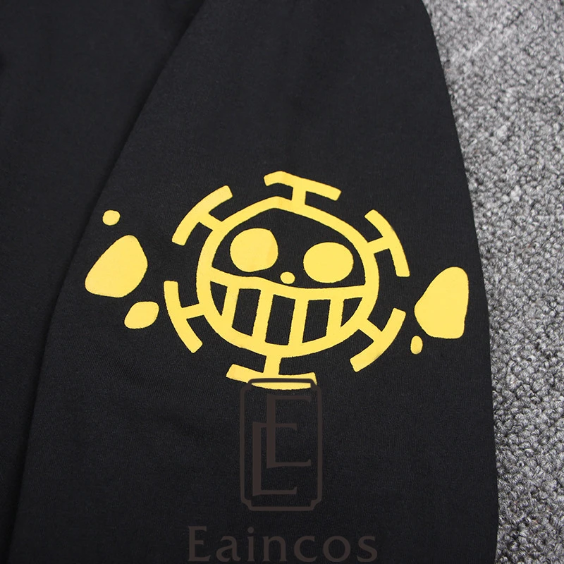 Аниме цельный Трафальгар Ло косплей костюм черная куртка унисекс повседневное