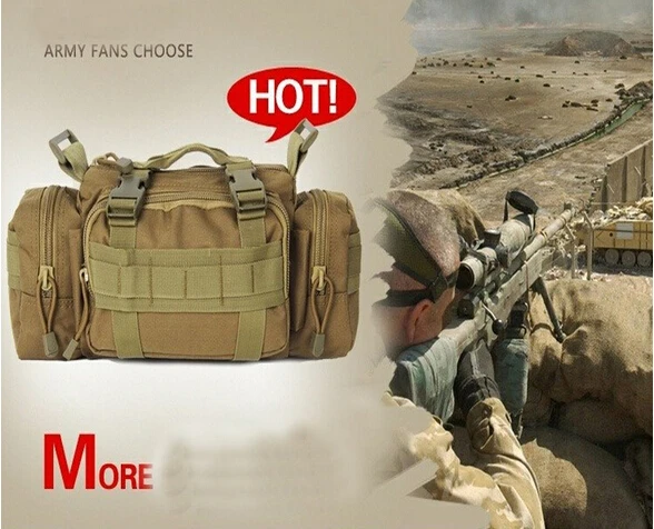 Тактическая Сумка MOLLE 3 P холщовая Спортивная походная Армейская тактическая