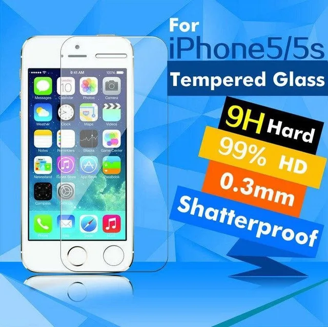 Закаленное стекло 2.5D для iPhone 5 5S SE Высококачественная защитная пленка