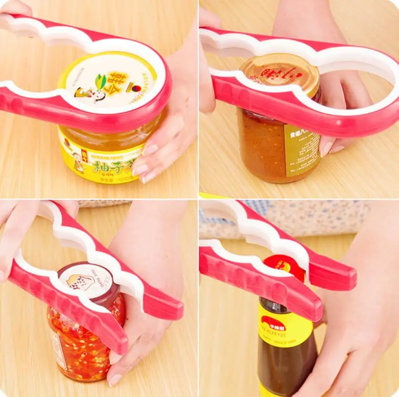 Открывалка для банок и бутылок креативная открывашка 4 в 1 с нескользящей