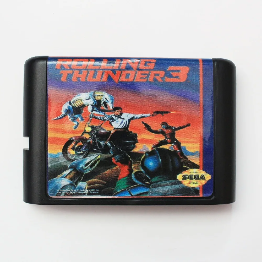 Игровая карта SEGA MD Rolling Thunder 3 16 бит для Sega Mega Drive Genesis|sega md game card|rolling thunder 3sega games |