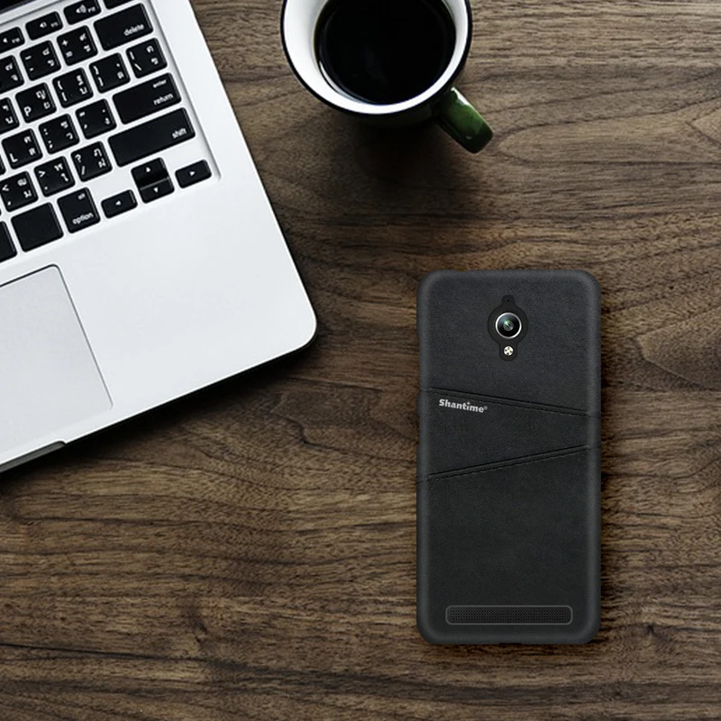 Винтаж кожаная задняя крышка для Asus Zenfone GO ZC500TG чехол телефона C ZC451CG и отделением
