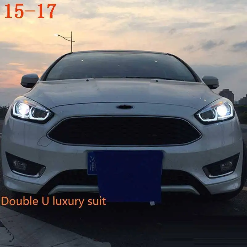 MODEL I Сигнальные лампы Neblineros Para Automovil, запчасти для дневных ходовых огней Drl, стильные Светодиодные Автомобильные фары, автомобильные фары в сборе для Ford Focus - Цвет: MODEL I