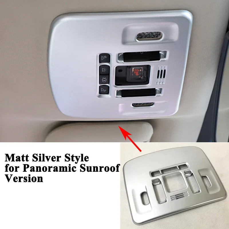 Matt Silver StyleTwo 1 шт. SEEYULE Стайлинг автомобиля Передняя потолочная лампа с ИК датчиком-выключателем крышка украшения отделка стикер аксессуары для Toyota Camry - Название цвета: Matt Silver StyleTwo