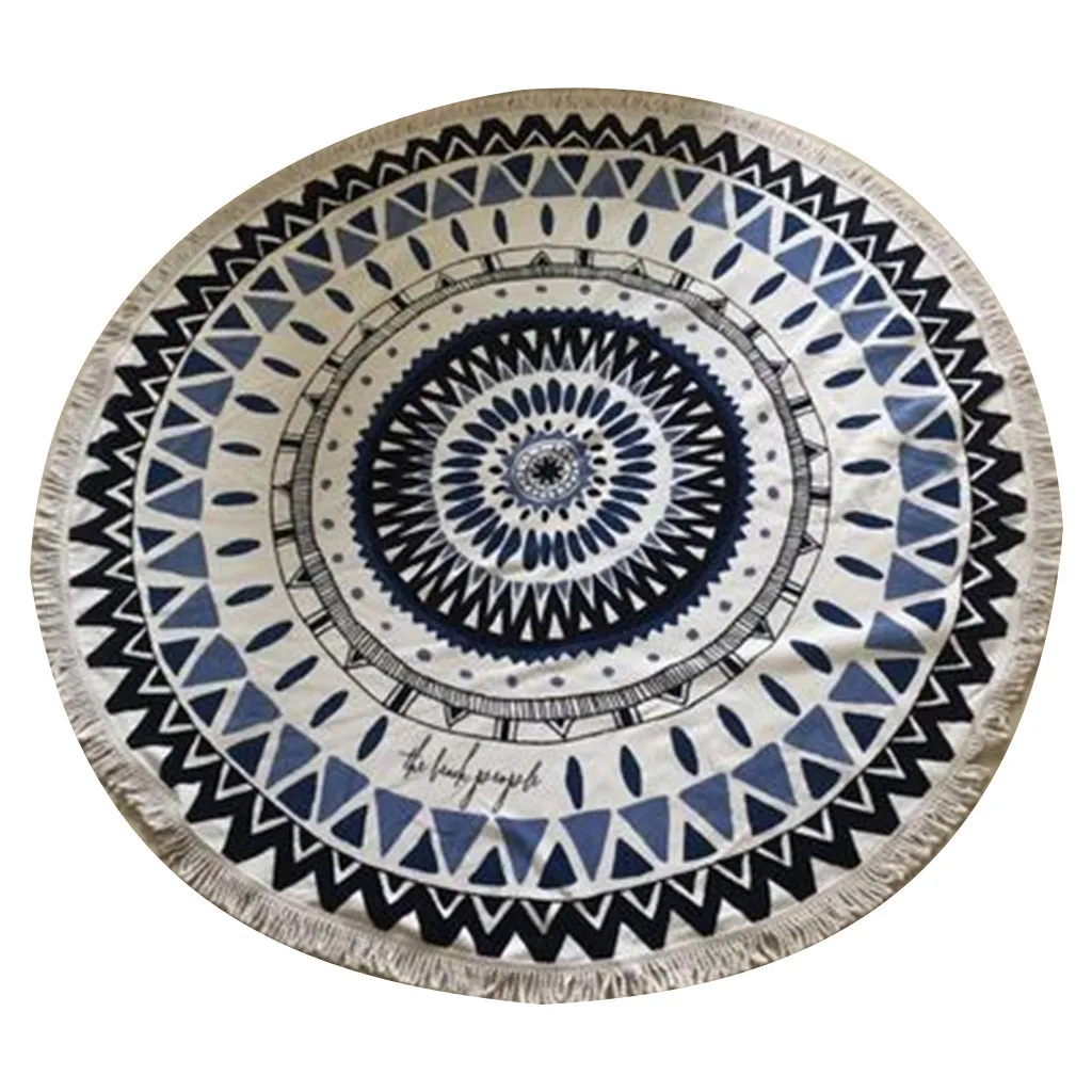 Мультфильм круглая серия микрофибра пляжное полотенце гобелен Спорт Йога одеяло