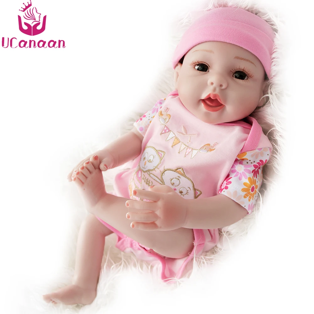 UCanaan/дюймов 20 дюймов полный силиконовые куклы Reborn 50 см мягкий винил обувь для