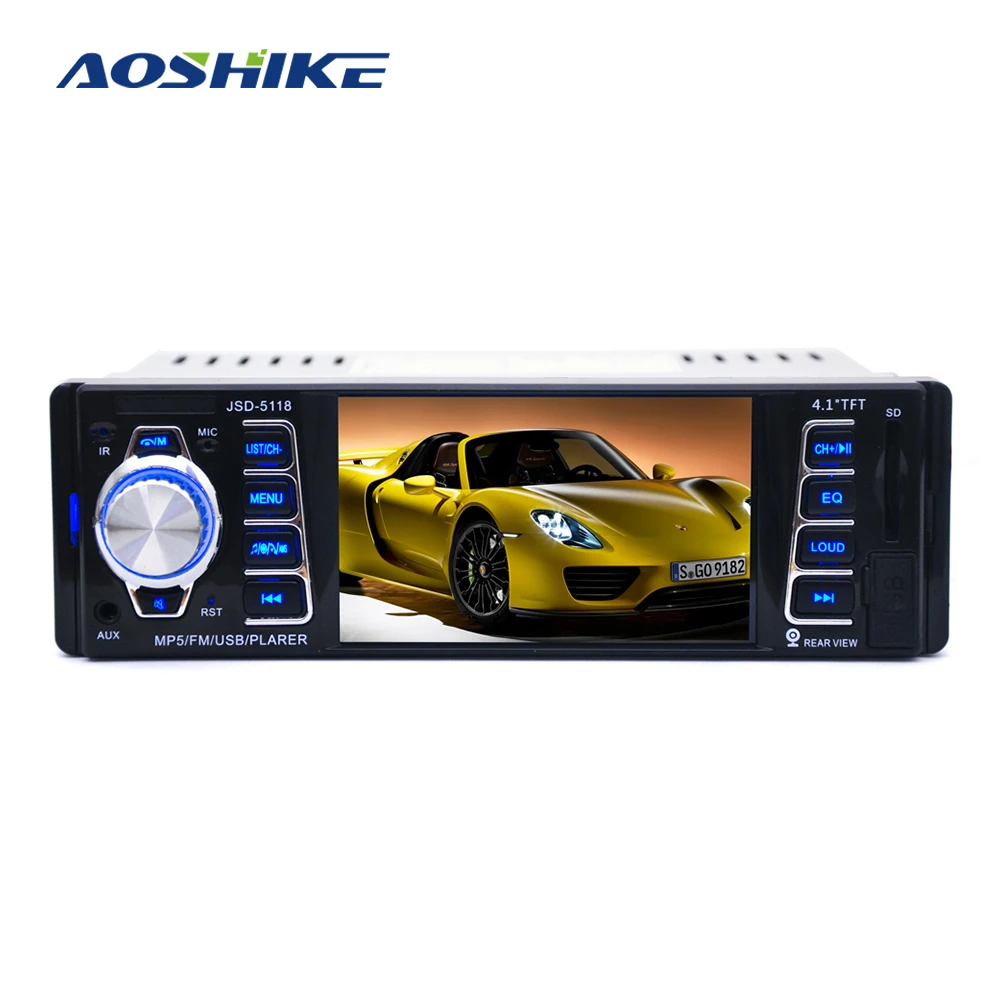 AOSHIKE HD 4 1 дюймов Bluetooth Автомобильный MP5 плеер U диск карта машина Реверсивный Din