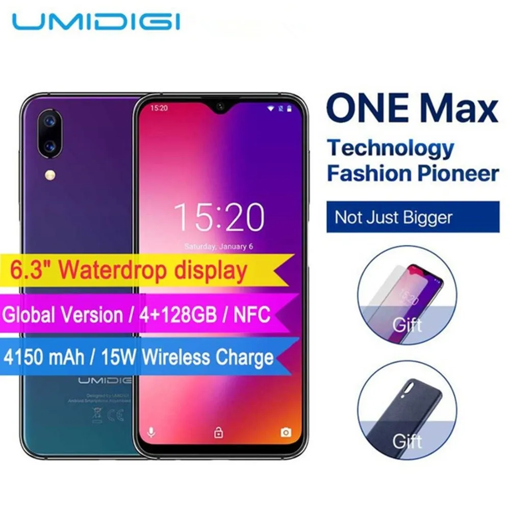 UMIDIGI One Max Global Vertion 4 Гб 128 ГБ 6 3 &quotКапля воды полный экран 4150 мАч смартфон NFC
