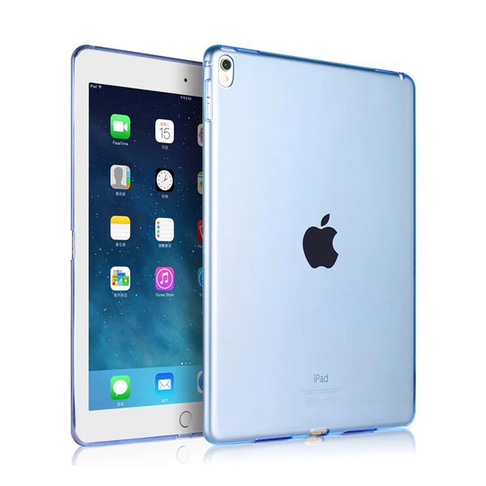 Чехол для Apple iPad air 3 10,5 мягкий ТПУ прозрачный силиконовый защитный чехол для iPad Pro 10,5+ ручка - Цвет: Синий