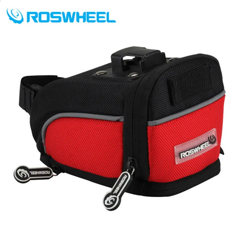 ROSWHEEL Bicycle Saddle Bag Outdoor Cycling Mountain Bike Bags Repair Tools Pack Pocket For Biking Riding Red | Спорт и развлечения