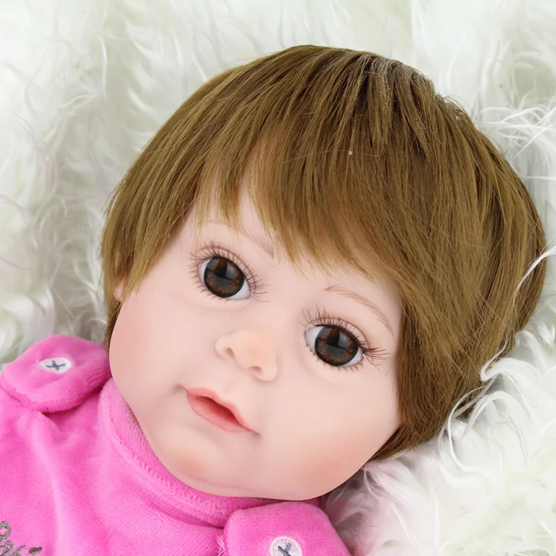 Кукла реборн NPKDOLL 17 дюймов полностью виниловая силиконовая кукла младенец для