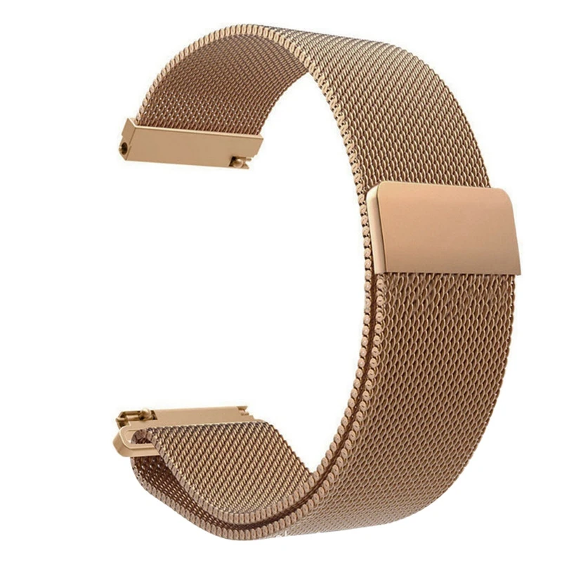 20 мм 22 мм магнитный ремешок для часов из нержавеющей стали для Xiaomi Huami Amazfit Stratos/Youth bip/Pace для samsung gear s3 браслет ремешок
