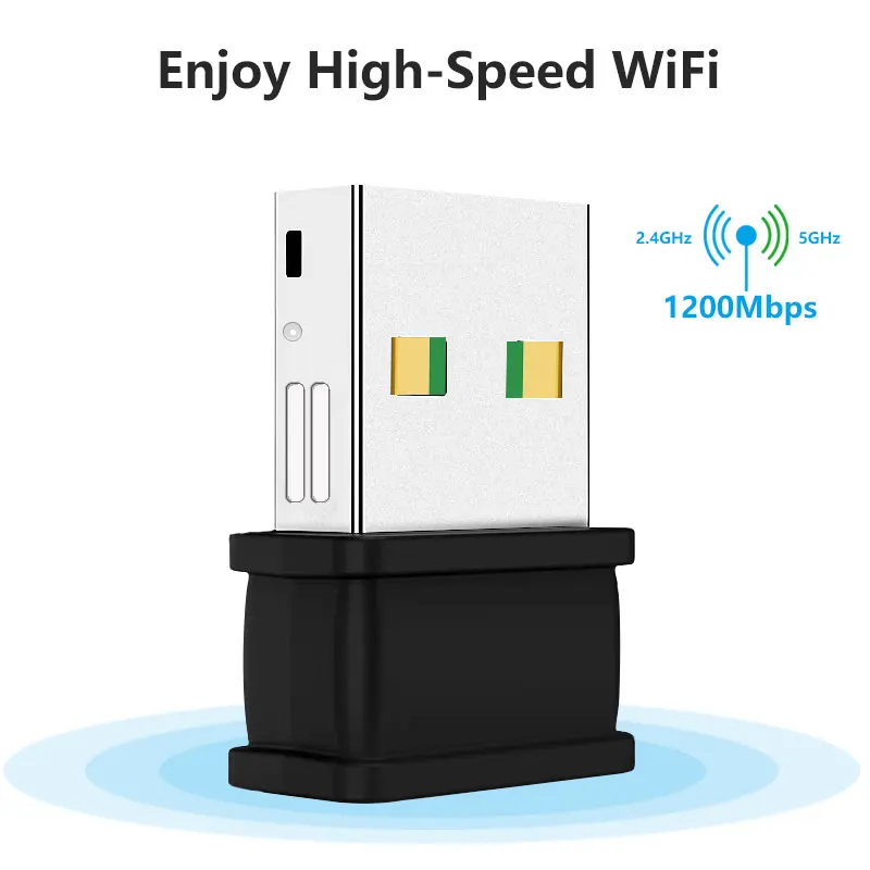 Cioswi WD-4600AC мини USB Wifi адаптер Ethernet 1200 Мбит/с Двухдиапазонная Сетевая карта Lan Интернет беспроводной Wifi защита от помех