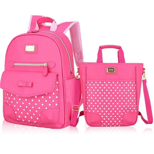 Red school bag Для девочек школьные детские сумки, рюкзаки, основной портфель ортопедические школьные рюкзаки принцессы Детский Школьный D052 - Цвет: Red school bag