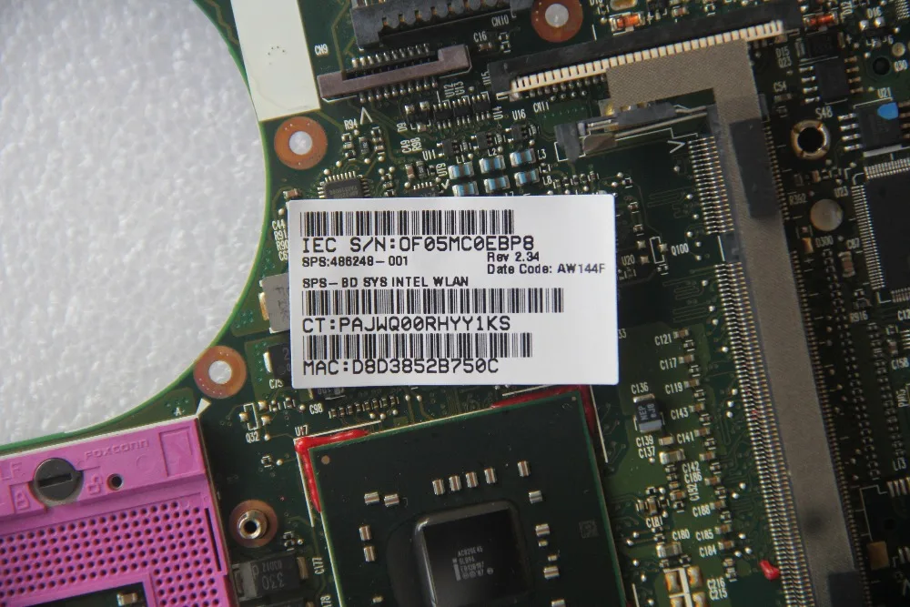 Материнская плата 486248 001 для ноутбука HP 6530B 6730B 6050A2219901 MB A03 GE45 DDR2 полностью