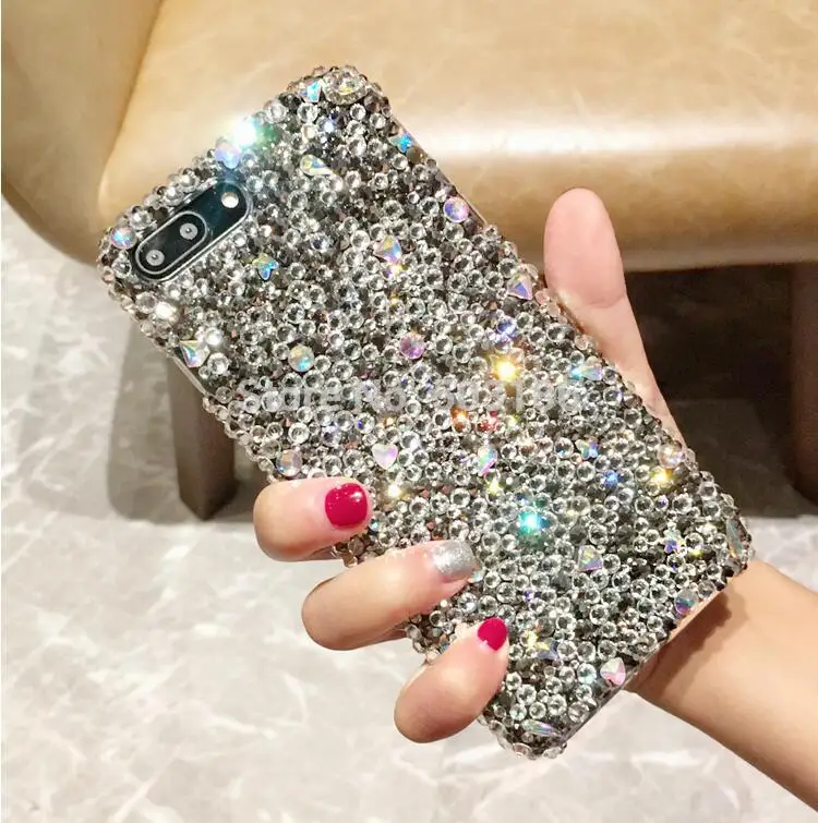 

For Motorola Moto G5 G5S G6 G7 Z3 One Power P30 Play Note Vision P40 E5 E6 Z Z2 Force Plus Full Rhinestone Case Cover