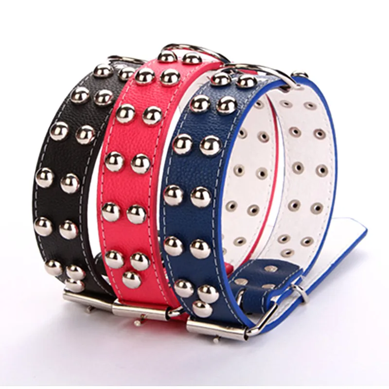 Акция искусственная кожа большой ошейник для кошек собак с шипами ретриверов