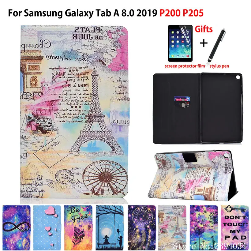 Чехол с изображением башни для samsung galaxy tab A 8 0 2019 S Pen SM P200 P205 P207 чехол планшета|Чехлы