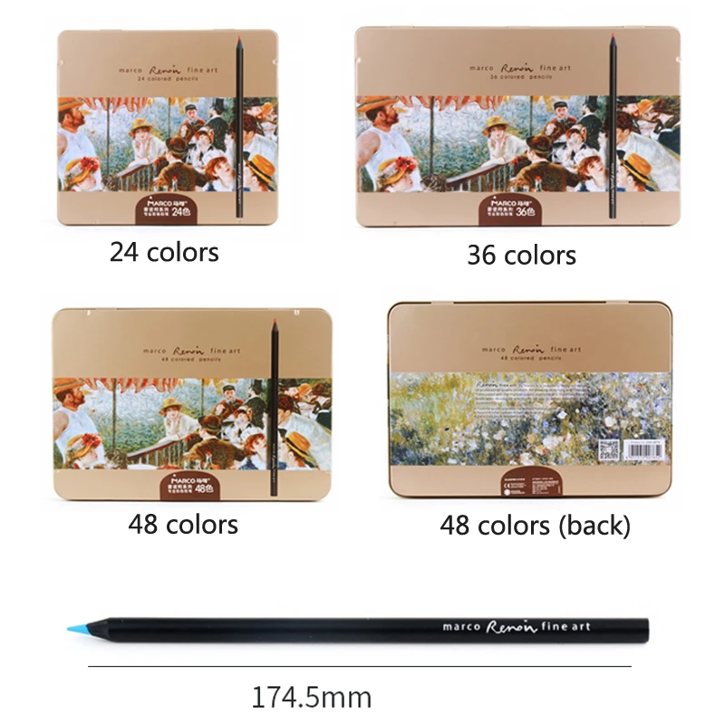Набор железных карандашей для профессионального рисования 48 цветов | Канцтовары
