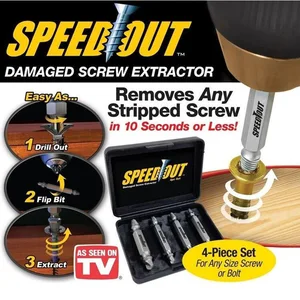 Набор инструментов для извлечения поврежденных болтов, направляющая дрель бит, 4 шт.