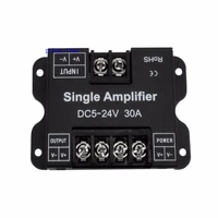 30a single color led amplifier data signal repeater 1ch 1 channel dimmer power amplifier for white led strip lights dc12 24v