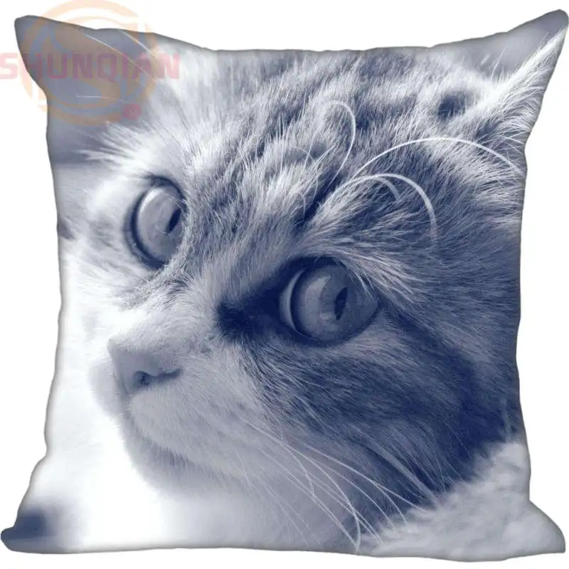 

New Cat Face Pillowcase Wedding Decorative Pillow Case Customize Gift For Pillow Cover 35X35cm,40X40cm(One Sides)
