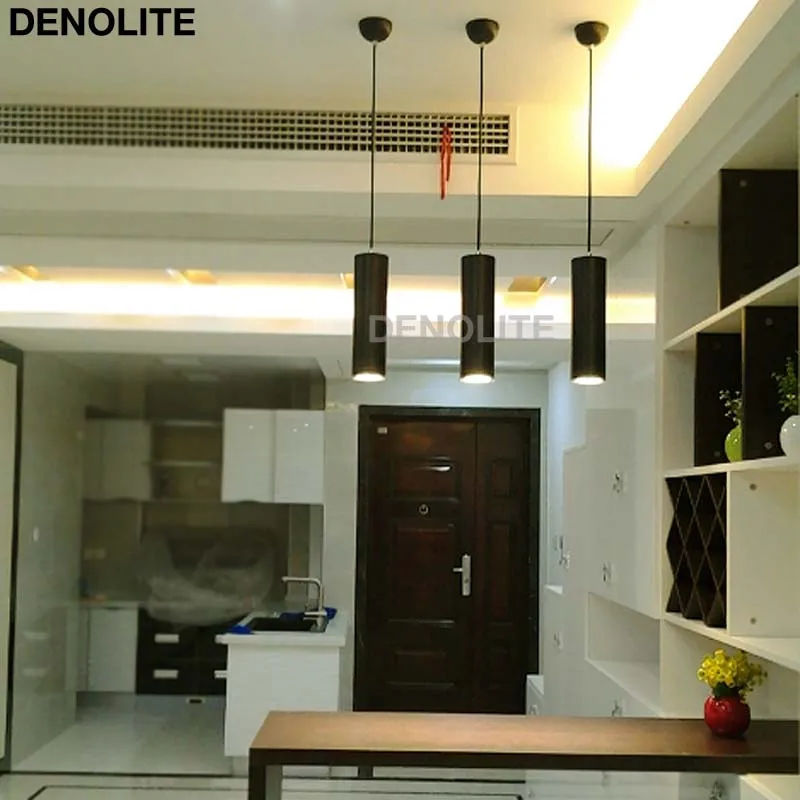 Индивидуальный заказ подвесная черная Светодиодная лампа для ресторана бара