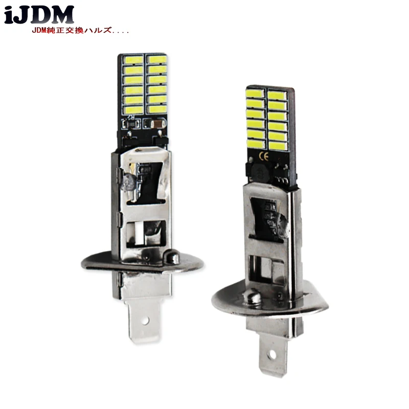 Ijdm 10000 К Ice Blue 24 SMD 4014 H1 светодио дный замена лампы для автомобиля противотуманные