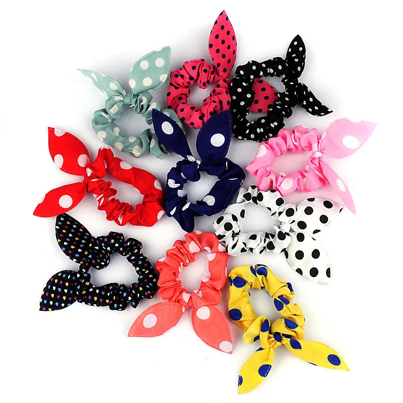 10 шт. простой милый волнистый бант эластичная веревка кольцо повязка для волос