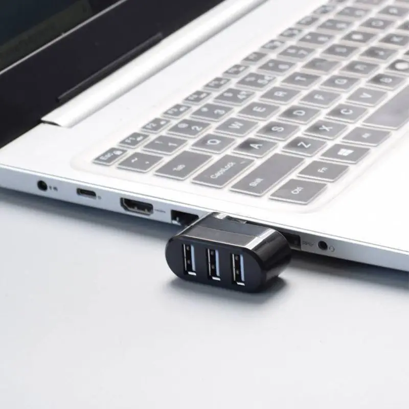 Вращающийся на 180 градусов высокоскоростной 3 порта usb-хаб сплиттер адаптер для ПК