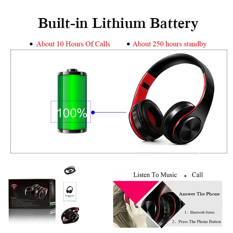 Fersha беспроводная Bluetooth гарнитура повязка на голову IT Card съемные наушники