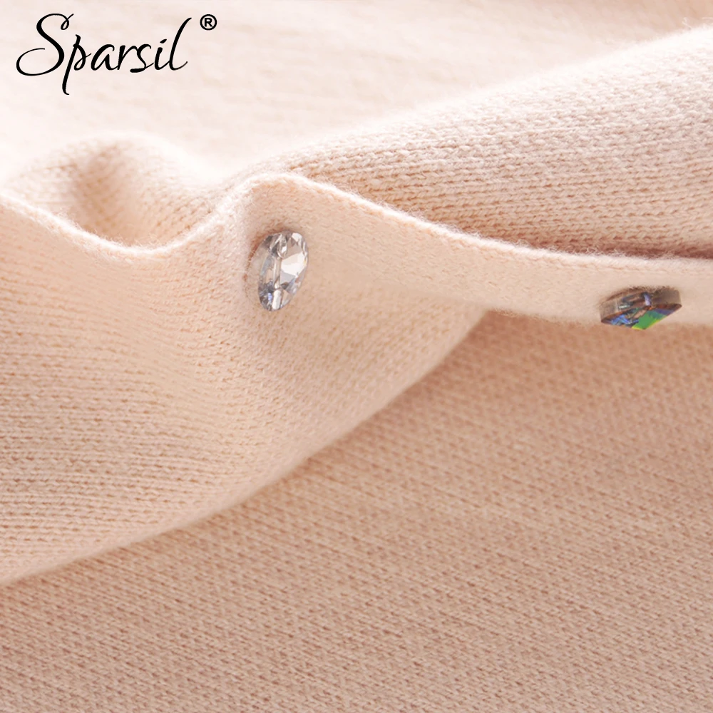 Sparsil Женская Осенняя трикотажная короткая шерстяная майка женская однотонная