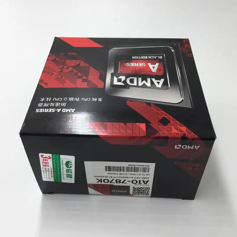 AMD APU A10-7870K Процессор процессор коробку с радиатор 4 ядра 3 9 ГГц Мб разъем FM2 + Кэш