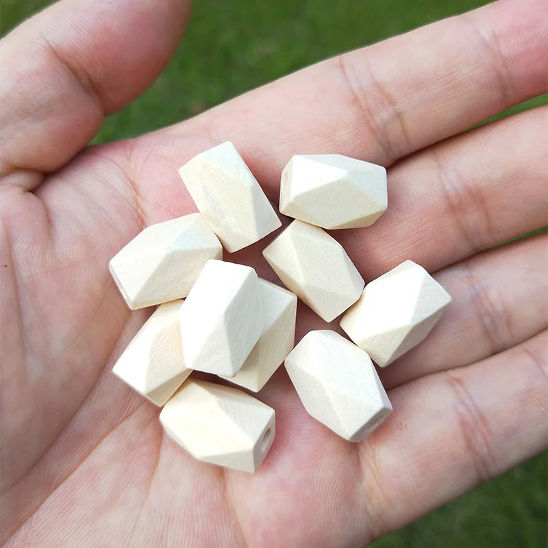 Бусины деревянные геометрические натуральный цвет 10/шт./упак. дюймов | Украшения