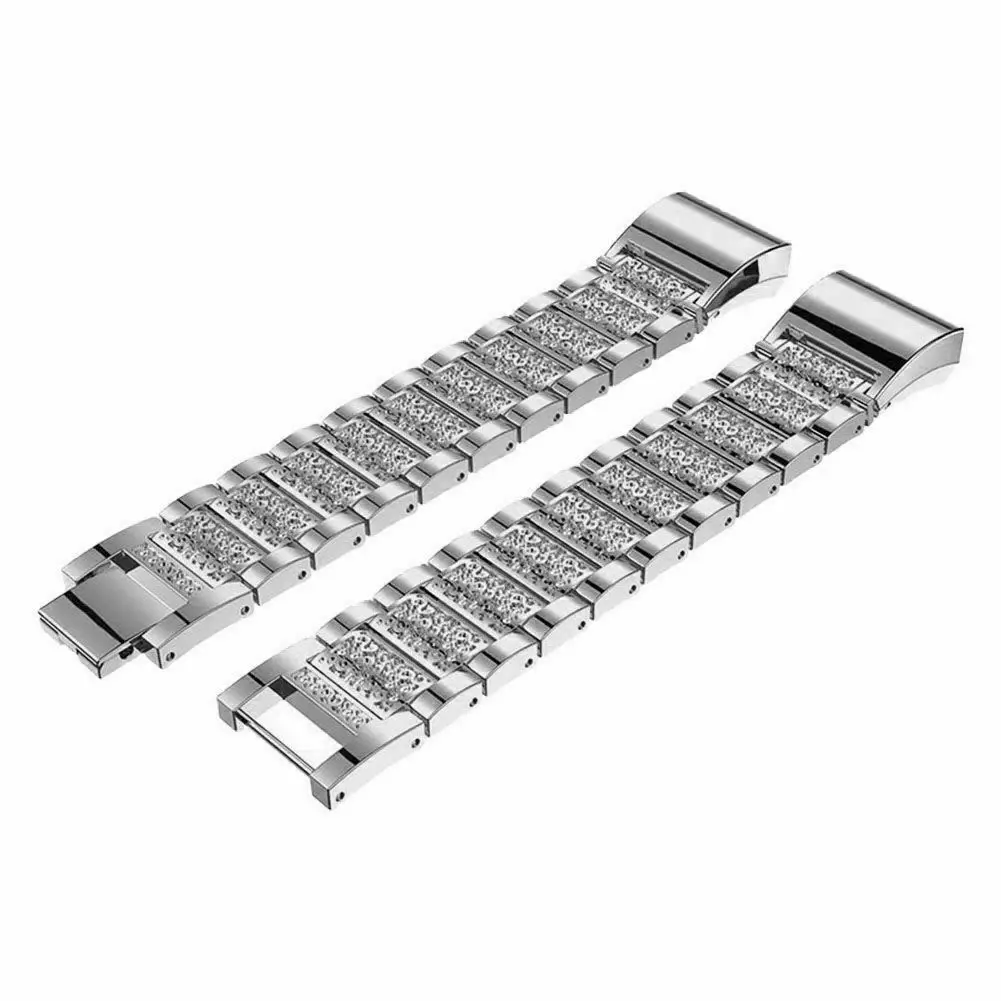 Essidi браслет ремешок для Fitbit Charge 2 фитнес часы петля женщин девушек из нержавеющей