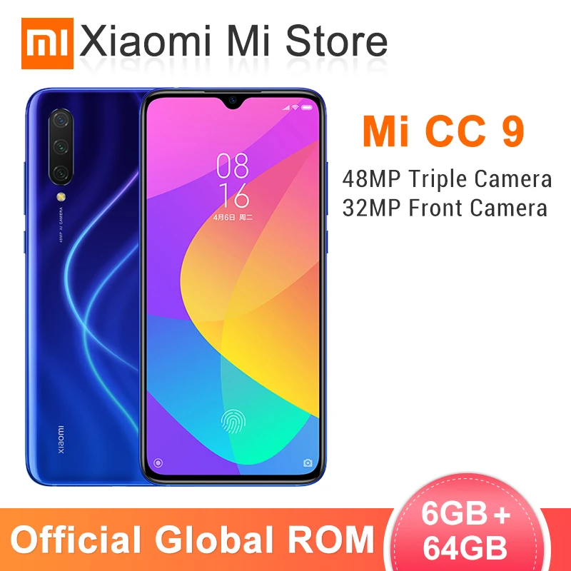 В наличии глобальная ПЗУ Xiaomi Mi CC9 CC 9 6 GB 64 мобильные телефоны Snapdragon 710 39 &quot48MP AI