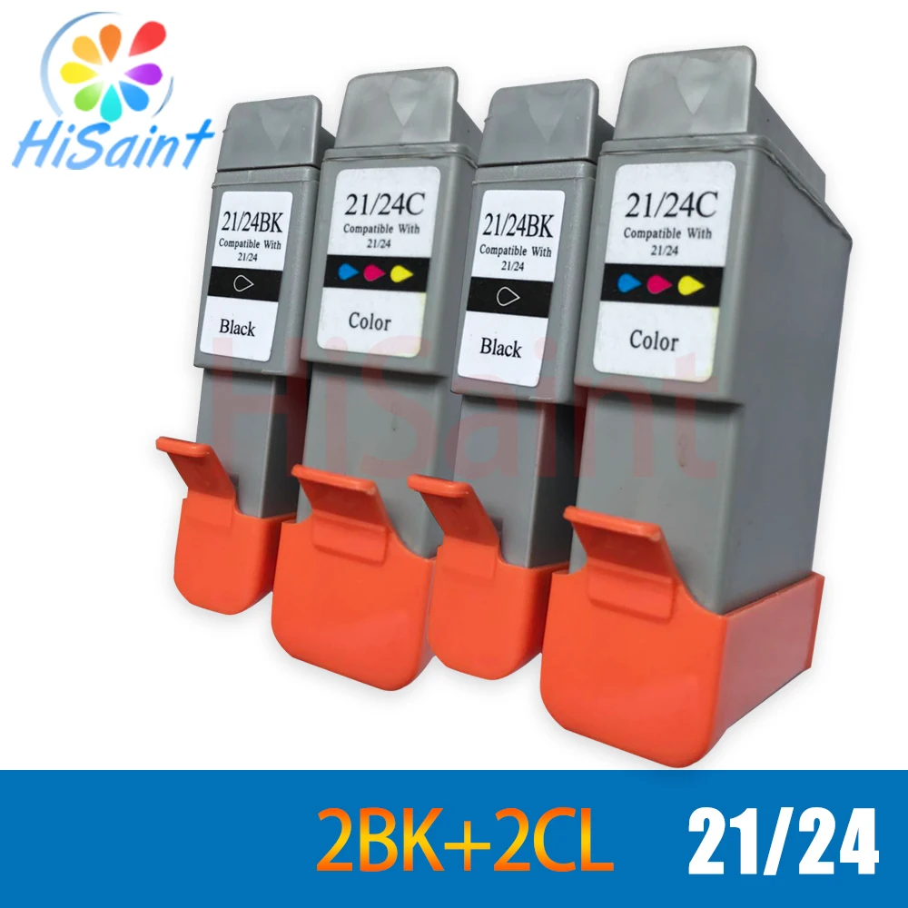 Hisaint 4pk чернильный картридж для Canon 21 24 BCI21 BCI24 i250 i320 i350 i450 i470 i455 i475 ip1000 ip1500 Inkjetr