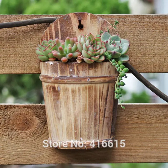 Домашний декор настенные украшения деревянное мясистое растение горшок