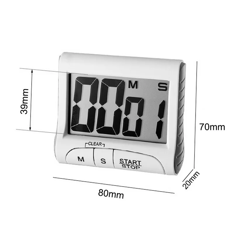 1PCs Multifunctional Kitchen Timer Portable Digital Cooking Clock With Count Up And Countdown Memory Function For | Дом и сад