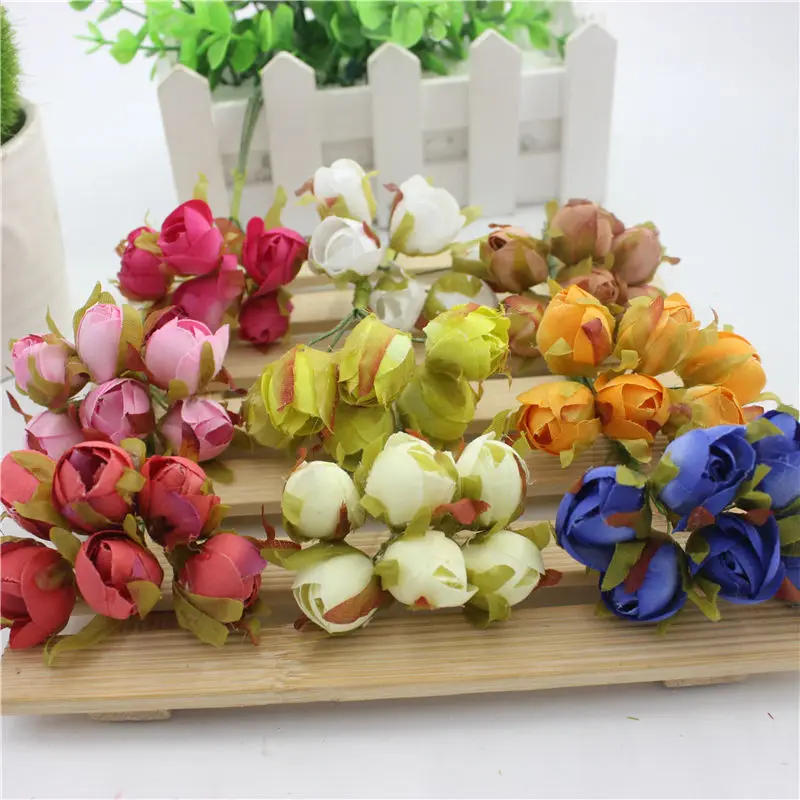 6 шт. букет цветов из искусственного шелка|flower flower|flower handflower cloth |