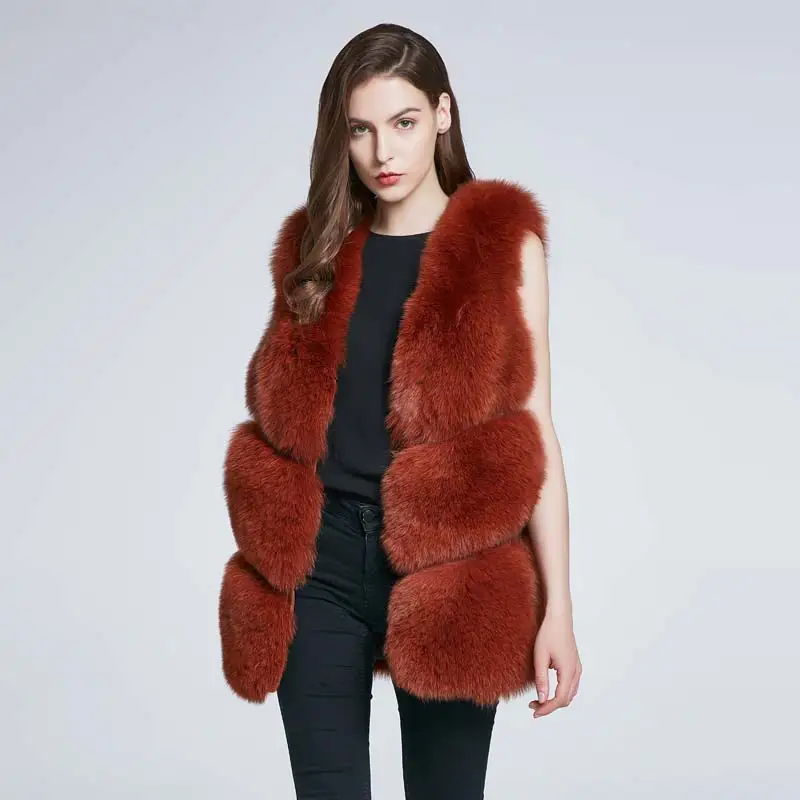 Premium Fox Fur Jacket Winter Women Furry Natural Leather  Fashion Splicing Unique Design 2021 New Warm Lady enlarge