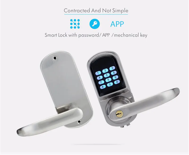 Bluetooth электронный дверной замок управление приложением, пароль, механическая клавиатура цифровой кодовый замок смартфон lk200AP
