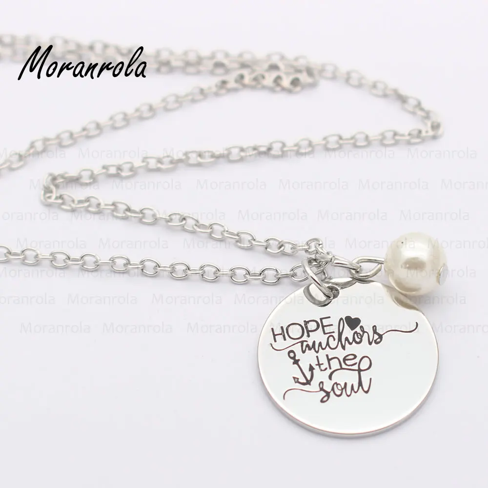Новое Колье и брелок arried Hope Anchors the Soul медное Серебряное колье очаровательное