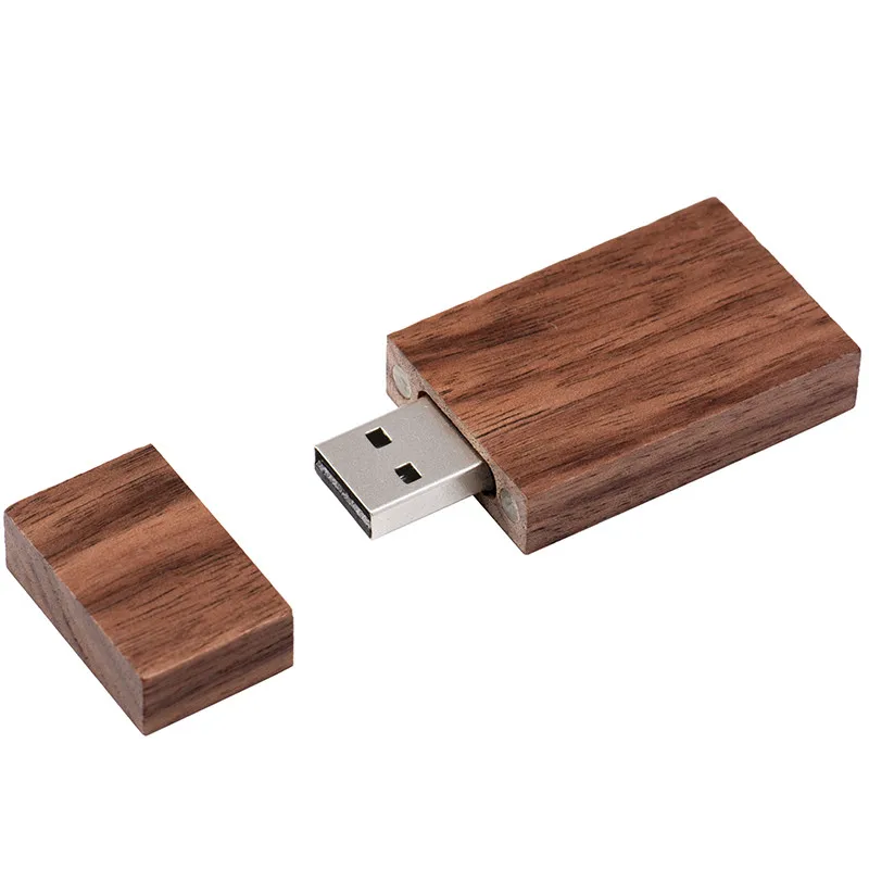 POWERONE 1 шт. бесплатный логотип орех фото уникальный Альбом дерево usb+ коробка карта памяти Флешка 8 Гб фотография, свадебная студия 170*170*35 мм - Цвет: Walnut