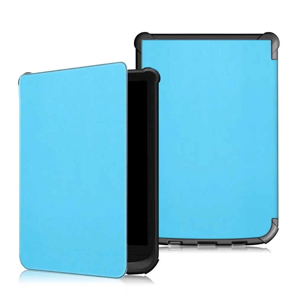 PKB627-TPU-Skyblue Чехол для карманной книги 627 616 632, ультра тонкий магнитный смарт-чехол из ПУ кожи для карманной книги Touch Lux 4/Базовая Lux 2/сенсорный экран HD 3 Чехол - Цвет: PKB627-TPU-Skyblue