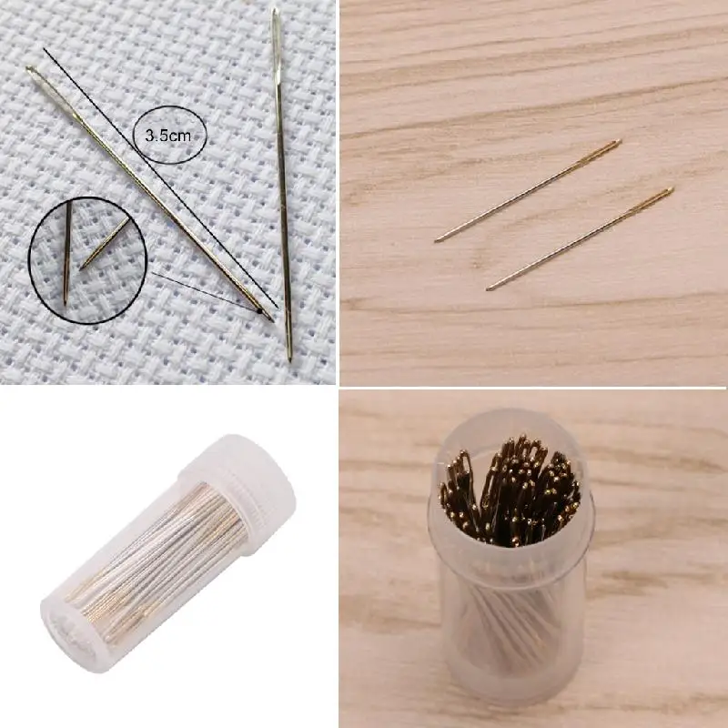 100 шт. золотистые хвостовые иглы 24 # инструмент для рукоделия вышивки крестом|cross