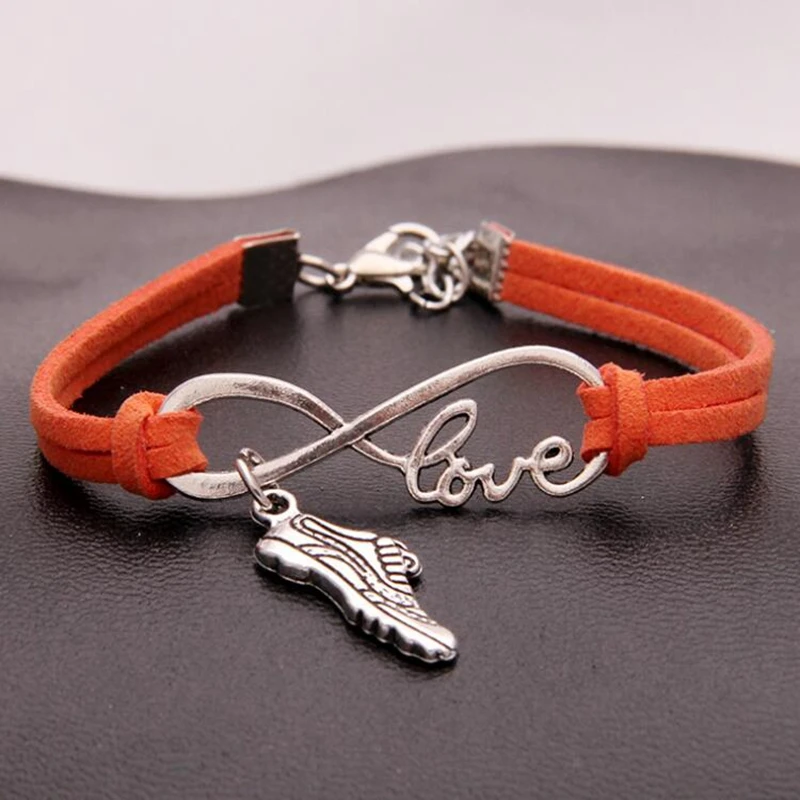 Беговые кроссовки Infinity Love очаровательный браслет вельветовый кожаный плетеный и