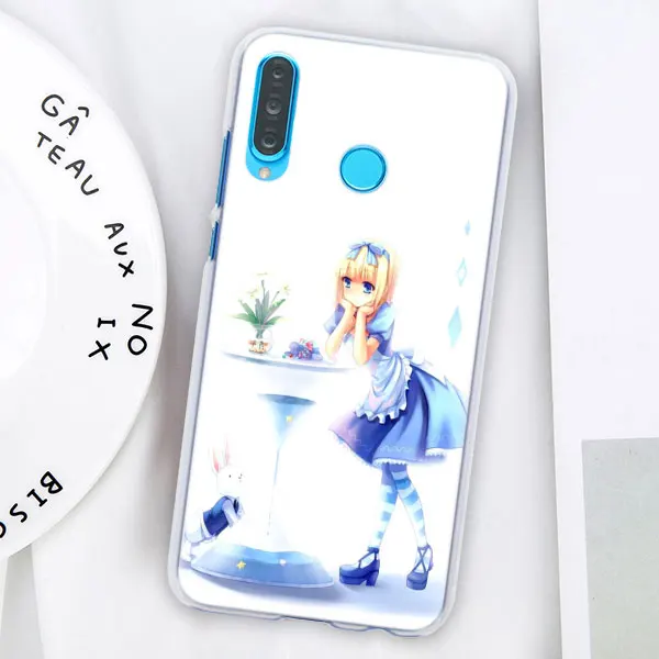 09 Аниме Алиса в стране чудес чехол для телефона для huawei P30 P30 Pro P9 P10 P20 Lite P Smart Plus View 20 Жесткий PC задний Чехол бант - Цвет: 09