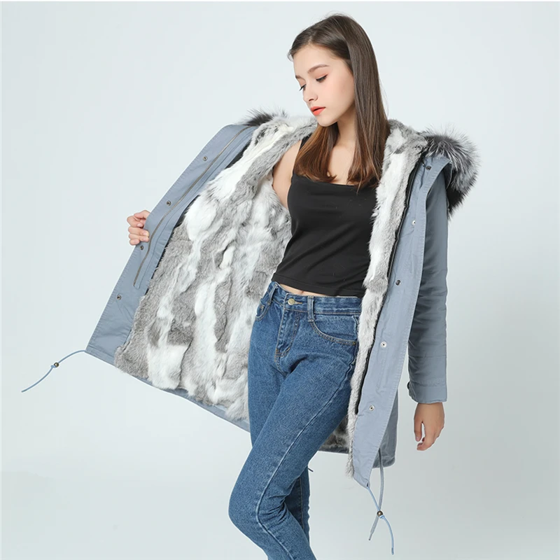 Женская Камуфляжная парка OFTBUY длинная теплая с капюшоном и воротником из